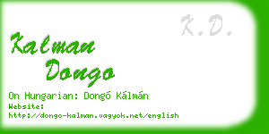 kalman dongo business card